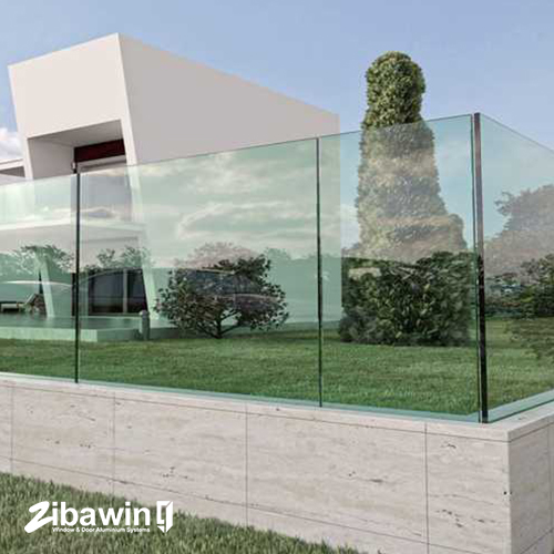 هندریل شیشه ای-فریم لس