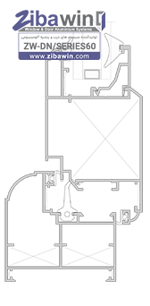 درب آلومینیومی نرمال-SERIES60-DETAIL