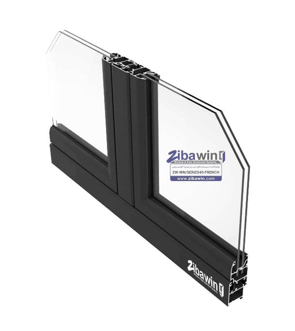 پنجره آلومینیومی نرمال-SERIES40-FRENCH