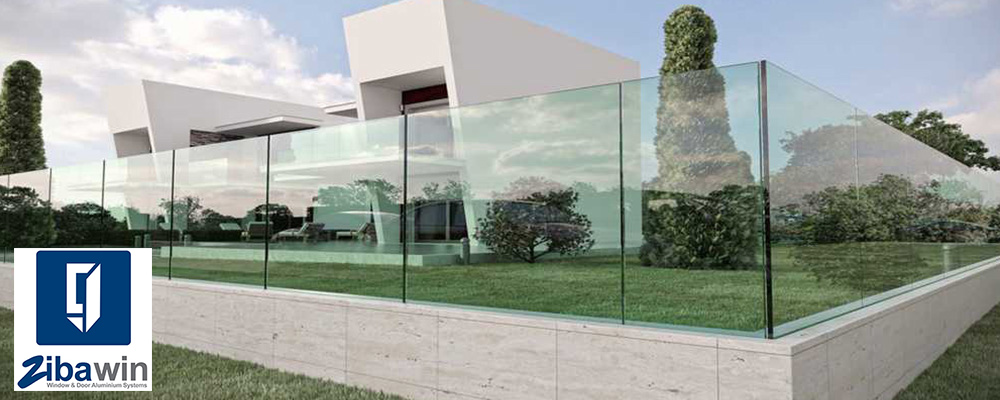 نرده شیشه ای پایه دفنی