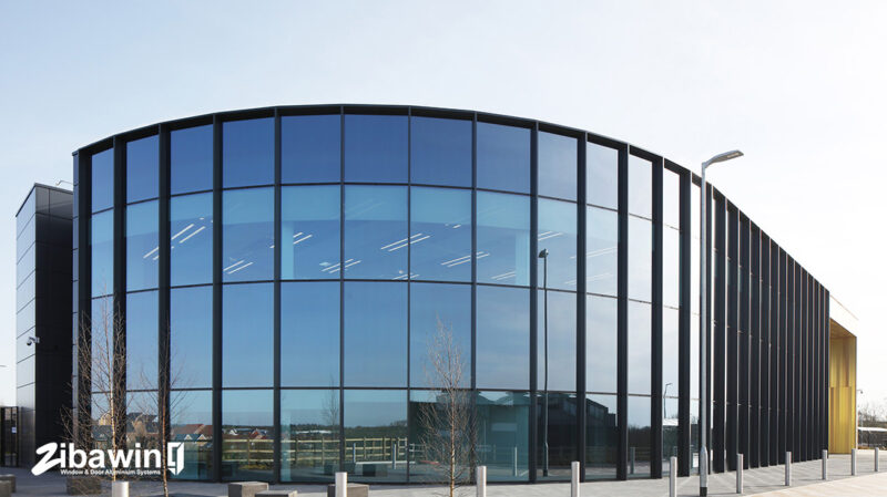 نمای شیشه کرتین وال